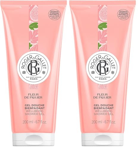 Roger&Gallet - Gel Douche Bienfaisant Fleur de Figuier - Enrichi d'Extrait Naturel de Figue et Aloe Vera - Délassant, Hydratant et Apaisante - Base Lavante Utra douce