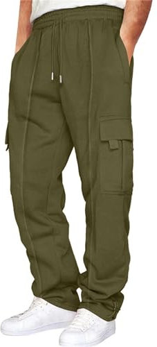 DKLOVIFU Karierte Hose Herren Trainingshose Hosen Jungen 176 Kung Fu Hose Herren Herren Jogginghosen 3XL für Draußen Bundhosen Herren Jogginghose Baggy