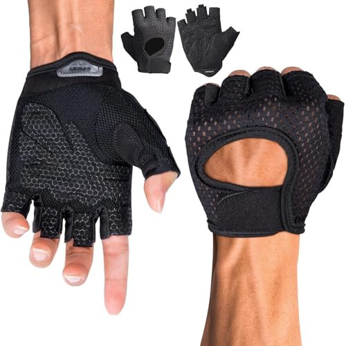 Peysaitr Fitness Handschuhe Herren Damen, Trainingshandschuhe Herren, Sporthandschuhe geeignet mit Vollhandpolsterung Trainingshandschuhe, für Krafttraining, Kraftsport, Training, Lifting Gloves