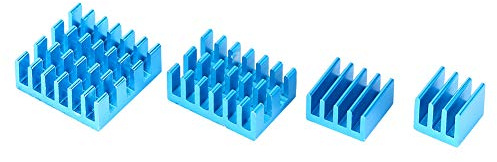 Qukaim kylfläns för Raspberry Pi aluminium kylfläns CPU-kylare, 20 st blå kylfläns med lim för Raspberry Pi 2/3/4 3B 4B, effektiv CPU-kylare, perfekt för Raspberry Pi projekt