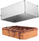 Cadre à Gâteau - Moule Réglable 28-53 x 18-32 x 10 cm - Acier Inoxydable - avec Séparateur, Cuisson Uniforme et Gâteaux à Étages - Idéal pour Pâtisserie et Desserts (Argent)