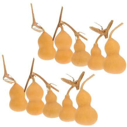 TOPPERFUN 10 Piezas Mini Adornos de Calabaza Natural Ligera para Decoración del Hogar Aleatorio