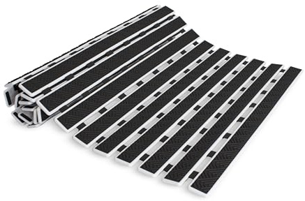 BESCH Alfombrilla Baño Antideslizante Bañera Alfombra Ducha PVC con Ventosas Tapete Baño Antideslizante con Orificios Drenaje Secado Rápido Alfombrilla Ducha Suelo Baño 38x68cm