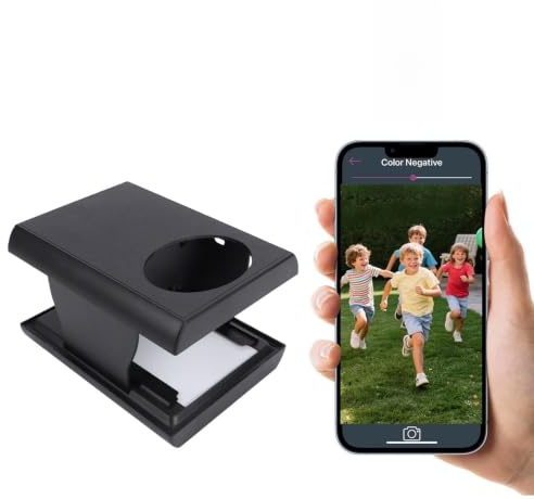 Hamwesh Filmskanner, Bärbar Fotoskanner för 35 Mm Diabilder och Negativ Konverterar Film Till Digitala JPEG-bilder med LED-ljus och Ingen Laddningsapp, Kompatibel med Smartphones