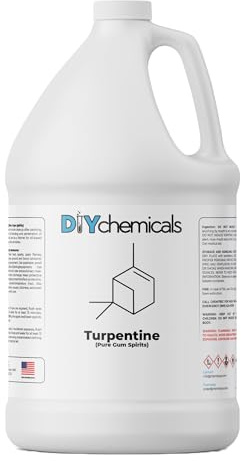 DIYChemicals Premium Turpentine Oil - High-Purity Pine Resin Solvent for Painting, Wood Polishing & Varnish Thinning - Eco-Friendly, Made in USA | Versatile Paint Thinner - 1 Gallon