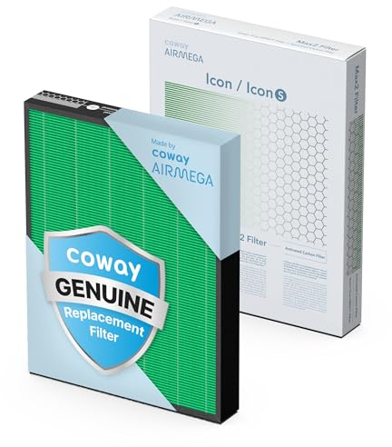 Coway Airmega Icons True HEPA Air Purifier Replacement Filter, Black