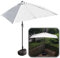 Balkon-Halbsonnenschirm mit Halterung, Einfacher Kurbelgriff Sonnenschirm Höhe 225 cm/245 cm Rechteckig Markt Garten Wand Halbschirm (Color : Weiß, 68x45x23cm : 200x100cm)