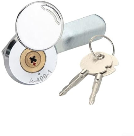 Pumixiy Serrure à came ronde avec clés, serrure de porte d'armoire en métal, matériel de sécurité pour équipement électrique, boîte de rangement, tiroirs, casiers (D)