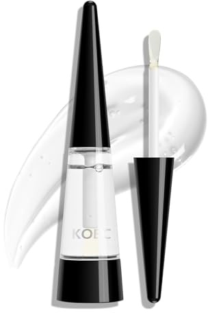 KYDA Lip Plumper, Extreme Plumping Lip Fuller, feuchtigkeitsspendender und transparenter Lipgloss, voluminisierende Formel, glattere Lippen, nicht klebrig – Schwarz, 0,21 Fl Oz