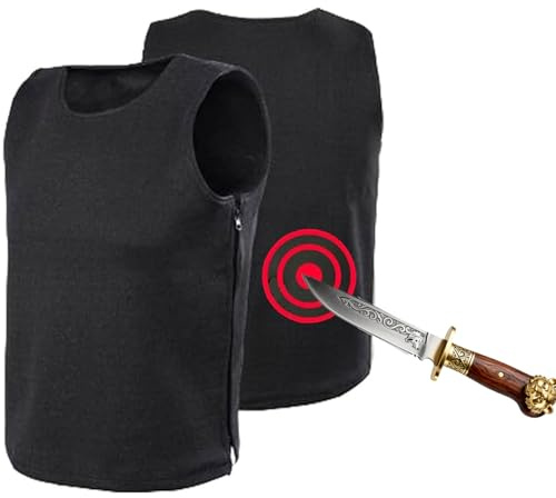 Nevthar Gilet Anti-Coupure dissimulé Pare-balles Tactiques,pour protéger la sécurité personnelle anti-agression,vêtements de sécurité,Niveau 6,aux coupures,Doux,de Protection de sécurité