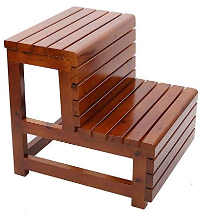 Multifunctional 2 Step Ladder Bathroom Stool with Bathtub Pedal Corrosion Resistant and Skid proof Step Stool Thoughtful