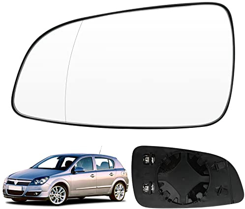 Cristal de espejo reemplazar para Opel Astra H 2004-2009, Retrovisor exterior ajustable adecuado, lente de marcha atrás espejo de cristal de marcha atrás (Astra H - Lzquierda)