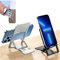 Ultra Thin Portable Foldable Cell Phone Stand - Adjustable Folding Stand for Desk & Travel, Compatible with iPhone Smartphones and iPad Tablets (4-12in), Black