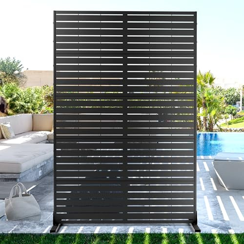 FENCY 72 Metal Privacy Screen Outdoor Freestanding Fence Panels