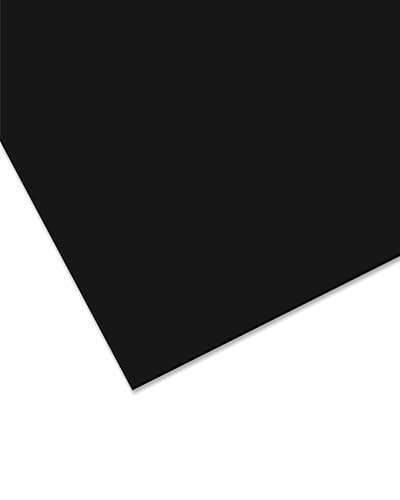 nattmann GS farbig, 3mm - vielseitig einsetzbare, bruchfeste Acrylglasplatte für Lichtobjekte und mehr, Markenqualität in 25x50 cm - schwarz opak (9H01)