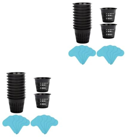 SUPVOX 2 Set Cesto a Valore Fisso Carri Armati Pianta Da Fiore Secchio Per Piantare Piccolo Coppa Per Piantare Forniture Per La Coltura Casa Piante Aeree Netto Plastica Black
