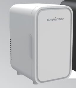Enventor 6L 8 Latas Nevera Pequeña Blanco, Mini Frigorifico con Enfriador y Calentador, Nevera Portatil con Alimentación 12V/220V, Mini Nevera para Habitacion, Oficina, Coche, Frutas y Bebidas