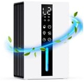 Deumidificatore Casa con 1750ml, Deumidificatore Casa Muffa con Modalità Sospensione e Timer 6-48 Ore, Controllo Umidità Automatico (≥50% RH), Defrost Automatico, 7 Luci RGB, Protezione da Overflow