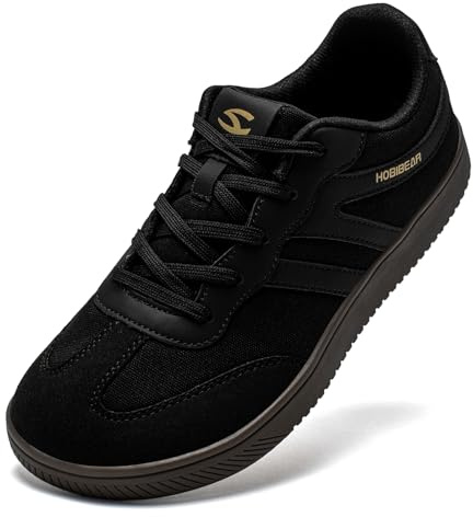 HOBIBEAR Retrostil sneakers för kvinnor män: Lätt fritidssko anatomisk tålåda för komfort hela dagen