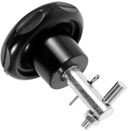BIUDECO Manija de Baquelita Resistente al Calor para Puerta de Chimenea y Caldera, Repuesto Forma de Bola Ergonómica, Compatible Estufas de Leña, Pellets y Accesorios para Barbacoa,