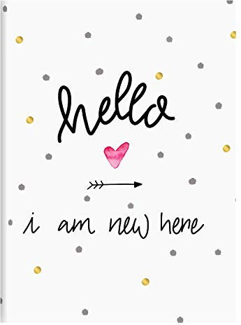 goldbuch Babytagebuch, hello i am new here, 21 x 28 cm, 44 illustrierte Seiten, Kunstdruck, Weiß/gold, 11 319