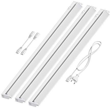 ledscom.de LED Unterbau-Leuchte LIWO 91cm, schwenkbar, je 1444lm, warmweiß 3er Set