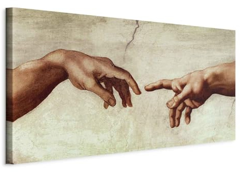 B&D XXL - Leinwandbild Abstrakt Hände Hands, 140x70 cm, 1-teilig, modern