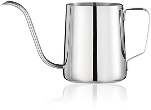 PARACITY Gooseneck Kettle Pour Over Coffee Maker 12.3oz/350ml Long Narrow Spout Hand Coffee Kettle, Precision-Flow Spout Camping Coffee Pots for Travel Coffee Maker Outdoor(Stainless Steel)