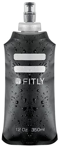 FITLY Faltbare Trinkflasche - Ideal Zum Laufen, Wandern, Radfahren - Lauf Trinkflasche Für Outdoor-Sport - Sportflasche Trinkflasche Wandern - Wasser Flasche Für Hydration Rucksack