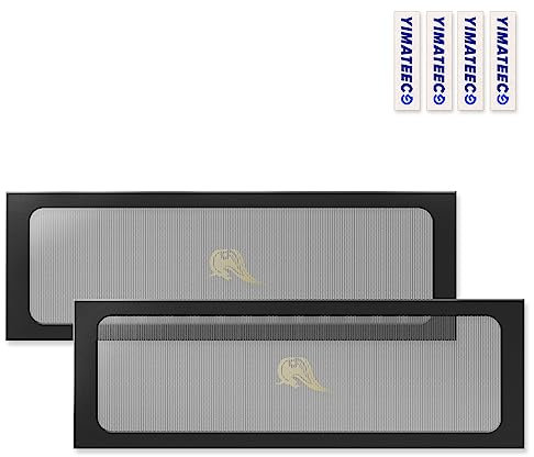 YIMATEECO Staubfilter PC 360mm Lüfterabdeckungen für Computergehäuse Kühlerlüfter, 360 x 120mm Staubschutzgitter Abdeckgitter mit Magnetischer Rahmen, PVC 50 Maschen (2Stü, PVC Gentleman, Schwarz)