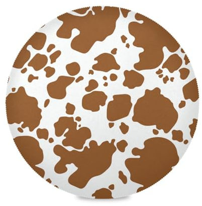 Halloween Gold Pumpkins Piles Skulls Black Round Placemats for Dinner Table Modern Waterproof Placemats Reusable Chalkboard Placemats Placemat Washable Underplate Mat Plate Mate 6