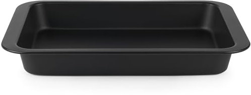Salter BW12561EU7 Bandeja para asar 36 cm - antiadherente, profunda para hornear pasteles, apta para horno hasta 220°C, libre de PFOA, para asar carne y verduras, negro