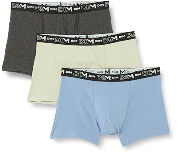 DIM Bóxers Con Cinturilla A Contraste x3, Bóxer para Hombre, Multicolor, XL