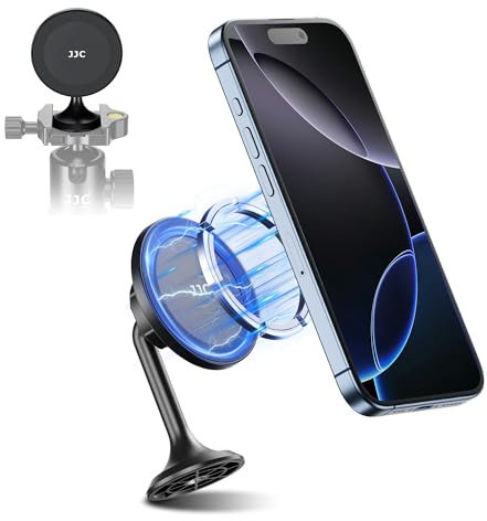 Adaptador magnético para trípode para teléfono con soporte Arca Swiss, soporte para teléfono para trípodes con agujero de rosca de 1/4 a 20 para iPhone 17, 16, 15, 14, 13 Pro Max y Mag-Safe, accesorio