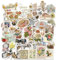 100 Stück Ästhetische Retro Aufkleber, Verschiedene Süße Scrapbooking Nostalgie Kokett Aufkleber für Laptop Wasserflasche Zimmer Handy Dekoration (Stil 2)