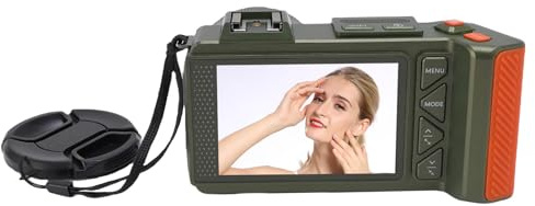 Garsent 70MP Digitala Kameror för Fotografering med WiFi, 4K Autofokus Vlogging Kamera för Youtube med 50x Zoom, Anti Shake, F1.8 Dslr Kamera med Dubbel Skärm Blixt (Grön)
