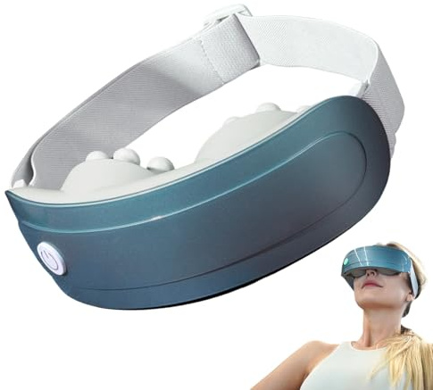 Dmuzsoih Appareil De Massage Oculaire | Portable Respirant Et Léger Pour Le Visage - Appareil de Massage Intelligent pour le Contour des Yeux - Pour Adultes Etudiants Hommes Actifs Voyage Domicile