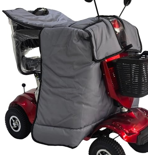 Four Wheeled Mobility Scooter Windproof Rain Cover，Leg Blanket Electric Scooter Shelter Universal for Winter Outdoor Riding Knee Protection(Grey)