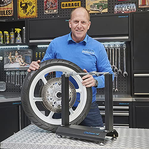 Datona Auswuchtgerät für Motorräder - Enthält 4 verstellbare Füße - Einspeichen und Zentrieren von Speichenrädern