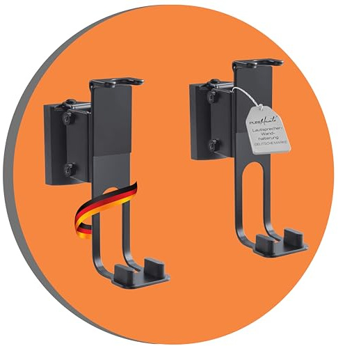 PureMounts PM-SOM-101 Väggfäste för högtalare, kompatibelt med Sonos® One, Sonos® One SL, Sonos® Play:1, lastkapacitet: 3 kg, svart