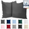 Kissenbezug 40x40 Baumwolle Renforcé (2er-Set) - Anthrazit - Dicht gewebt mit 57 Fäden/cm² - 40x40cm Kissenbezug - Oeko Tex Zertifiziert - Dreamzie