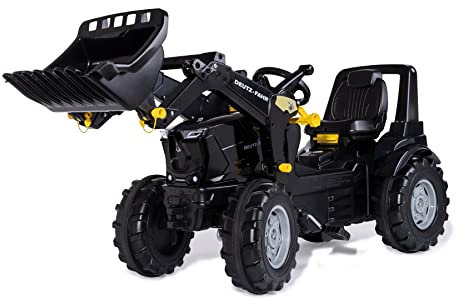 Rolly Toys Trettraktor/Tretfahrzeug rollyFarmtrac Premium II Deutz 8280 TTV Warrrior - neu (für Kinder von ca. 3-8 Jahren, mit Frontlader, Überrollbügel und Flüsterlaufreifen) 730148