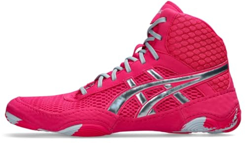 ASICS Women's MATBLAZER Wrestling Shoes, 6, Pink GLO/Cool Grey