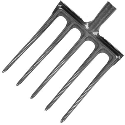 Fourche de Jardin Pratique en Acier à Haute Teneur en Carbone, Adaptée au Labourage de les Types de Sol, Idéale pour les Projets Lourds (5 dents)