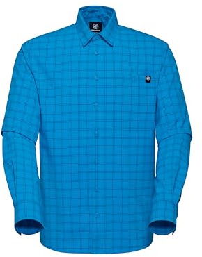 Mammut Lenni Longsleeve Shirt Men | Outdoor Hemd für Herren, Atmungsaktiv, Langarm | Glacier Blue-Marine, M