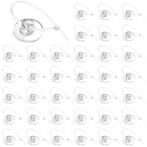 40 ventose per acquario, con 40 fascette stringicavi, colore bianco, set di accessori per acquario, per legatura, airline, tubing, fornitura di gas, supporto per piante, muschio, nidi di gamberetti
