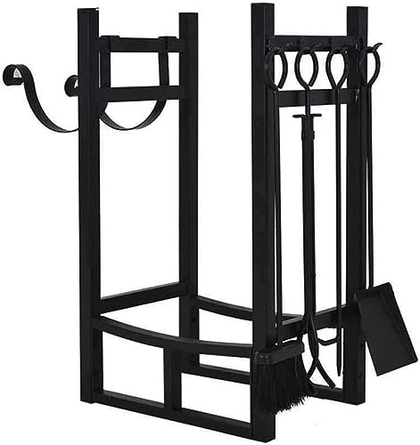 Eldstadstillbehör, vedställ for utomhusbruk, vedhållare Vedställ for inomhusbruk Kraftig eldstadsförvaring for Dekorativ vedförvaring