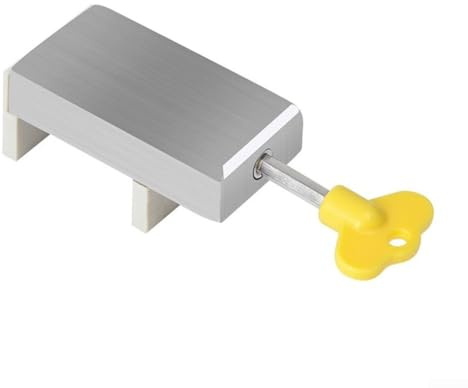 Fijador de límite de ventana con llave para deslizamiento para ventanas - Permite un control preciso de la distancia de apertura sin modificaciones permanentes (A)