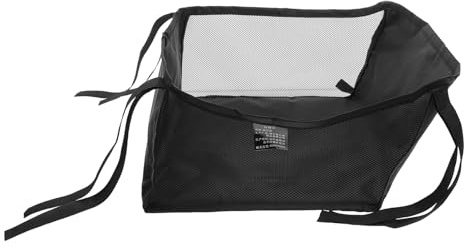 HOODANCOS Bolsa Organizadora para Cochecito de Ñiño Pequeña Negra sin Tablero 32x22x13 Cm, Colgante y Resistente al Agua, Bolsa de Almacenamiento para Pañales y Juguetes, Accesorio Práctico