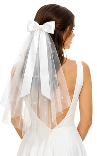 Flankor Hen Party Veil, Hen Do Accessories, Bride to Be Veil, 2 Tier Tulle with Comb for Brides Shower, Engagement Gifts for Wedding Bride Hen Night